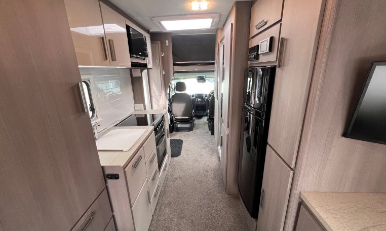 2021 Jayco Conquest FA24-4 interior view of the motorhome from the rear facing forward.