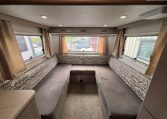 2021 Jayco Conquest FA24-4 interior view of the rear lounge without the table.