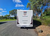 Rear view of the Auto-Trail F-Line F62 motorhome displaying overall back profile and exterior details.
