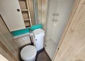 Modern separate shower in the Auto-Trail F-Line F62, designed for comfort and convenient motorhome living.