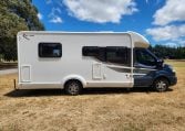 2022 Pre-owned Auto-Trail F-Line F74 4-berth motorhome, exterior view of the drivers' side.