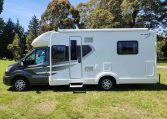 2022 Pre-owned Auto-Trail F-Line F74 4-berth motorhome, exterior view of the habitation door.