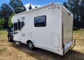 Pre-owned 2022 Auto-Trail F-Line F74 4-berth motorhome, exterior view of the entry steps and habitation door.