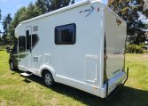 Exterior storage locker on the 2022 Auto-Trail F-Line F74 for convenient, secure storage of belongings on the move.