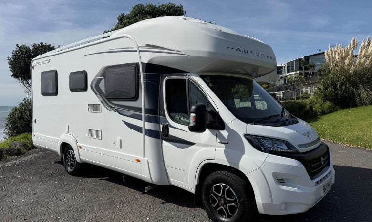 2022 Auto-Trail Imala 730 motorhome exterior showing the driver's side door.