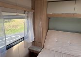 2022 Auto-Trail Imala 730 motorhome interior showing the bedroom blinds.