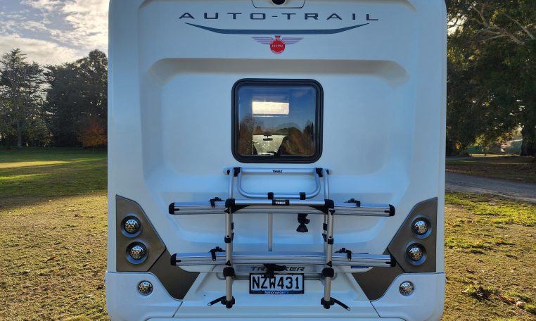 2022 Auto-Trail Tracker RB motorhome exterior view of the rear side.