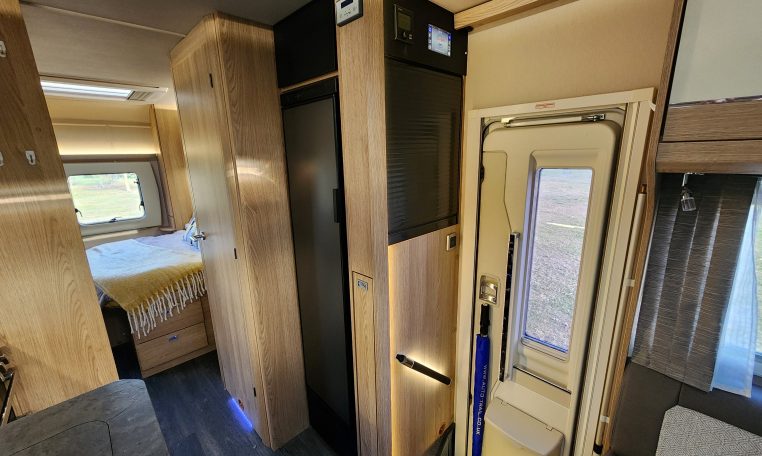 2022 Auto-Trail Tracker RB motorhome interior view of the fridge.