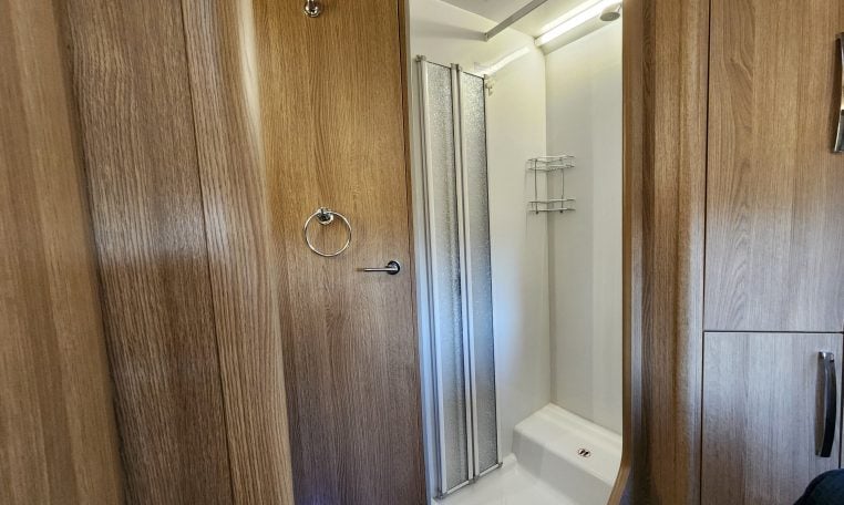2022 Auto-Trail Tracker RB motorhome interior view of the separate shower.