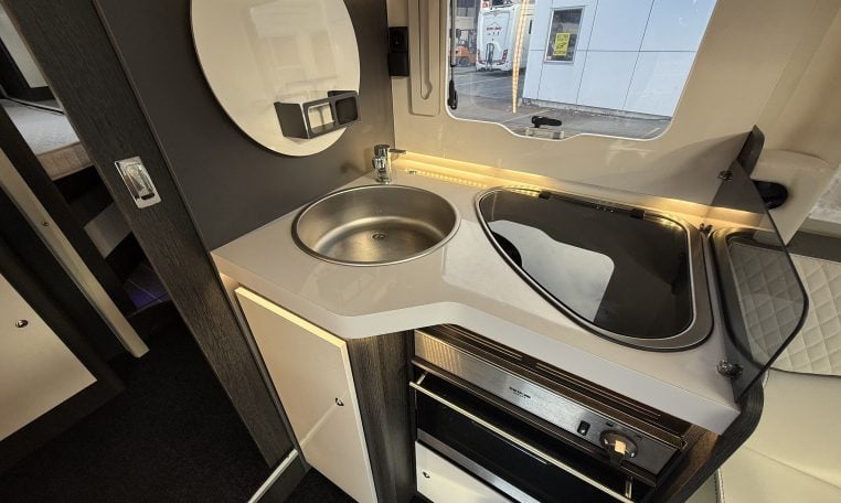 2022 Ci Magis 66XT interior view showing the bathroom vanity.