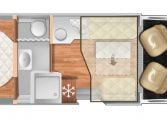 2022 Ci Magis 66XT interior floorplan showing the motorhome layout.
