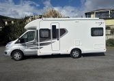 2023 Auto-Trail F72 4-berth motorhome exterior view of the habitation door.