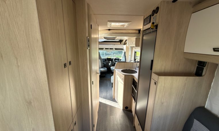 2023 Auto-Trail F72 4-berth motorhome interior rear looking to the front.