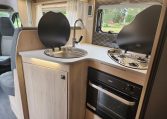 2023 Auto-Trail F72 4-berth motorhome interior view of the kitchen showing the oven.
