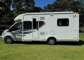 2023 Auto-Trail F74 exterior view showing the habitation door.