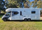 2023 Auto-Trail Frontier Comanche exterior view showing the habitation door.