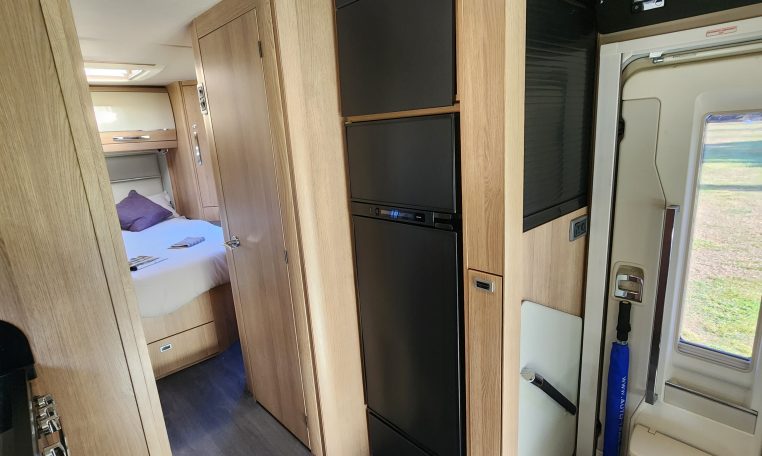 2023 Auto-Trail Frontier Comanche interior view showing the large fridge.