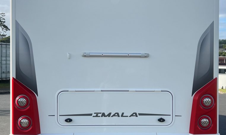 2023 Auto-Trail Imala 730 motorhome exterior showing the rear view.
