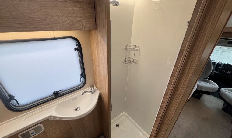 2023 Auto-Trail Imala 730 motorhome interior view showing the separate shower.