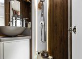 2023 Roller Team Pegaso 745 interior view of the separate shower.