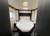 2023 Roller Team Zefiro 696 motorhome interior view showing the spacious bedroom with a rear island bed.