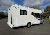 Auto-Trail F74 motorhome exterior view showing the rear and driver's side.