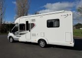 Auto-Trail F74 motorhome exterior view showing the habitation door.