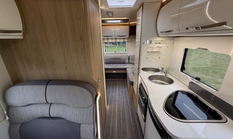 2023 Roller Team Auto-Roller 747 motorhome interior view front facing to the rear.