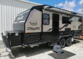 Titan Blackhawk 595 caravan exterior view of the habitation door.