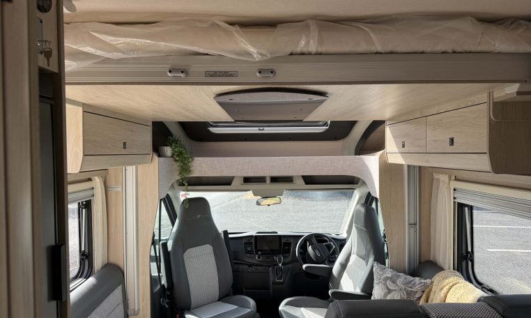 Auto-Trail F74 Motorhome electric drop-down bed over dining