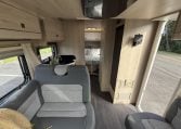 Auto-Trail F74 motorhome interior view showing the front lounge.