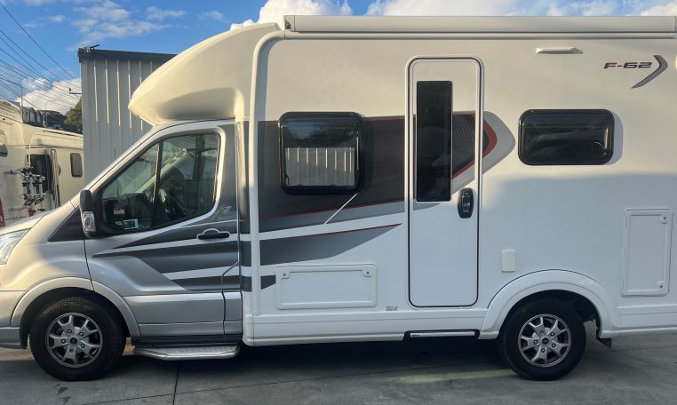 2024 Auto-Trail F-Line F62 motorhome exterior view of the habitation door.