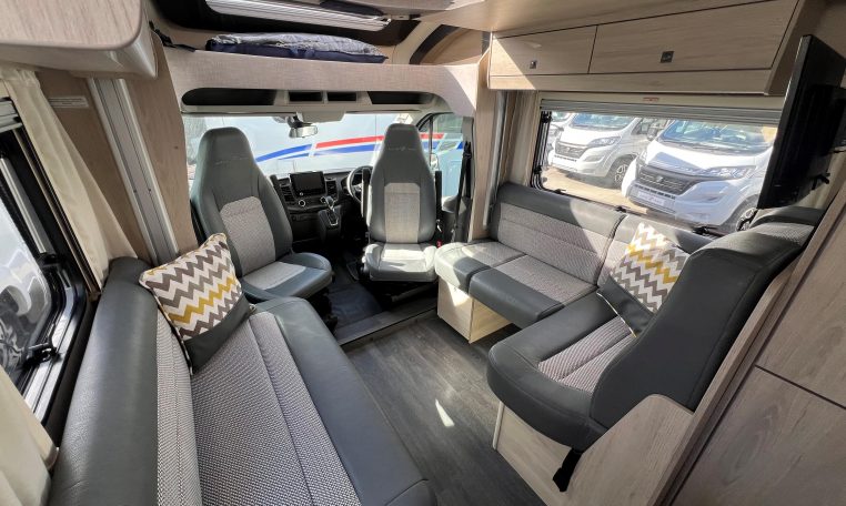 2024 Auto-Trail F-Line F62 motorhome interior view of the swivel cab seats.