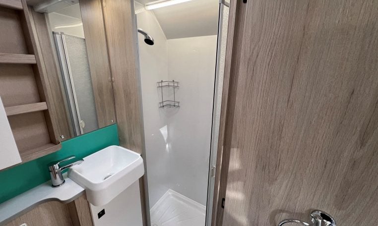 2024 Auto-Trail F-Line F62 motorhome interior showing the separate shower.