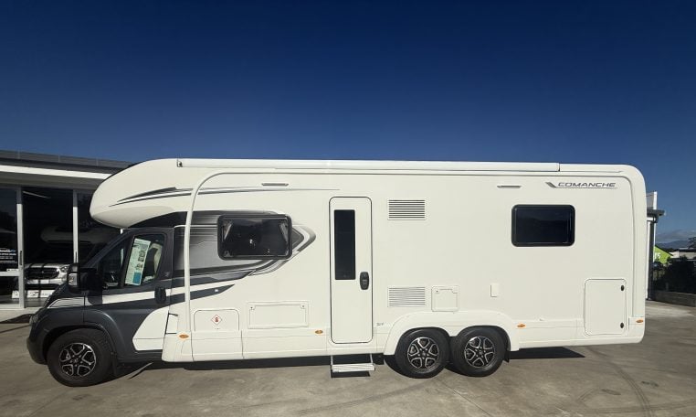 2024 Auto-Trail Frontier Comanche motorhome exterior view of the habitation door.
