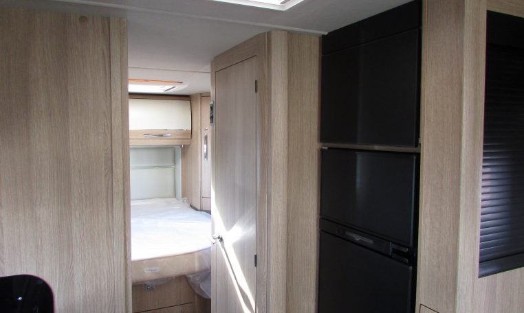 2024 Auto-Trail Frontier Comanche motorhome interior view showing the block blinds.