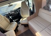 2024 Auto-Trail Frontier Comanche interior showcasing the luxury leather upholstery.