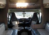 2024 Auto-Trail Frontier Comanche motorhome interior view showing the bed over the cab.