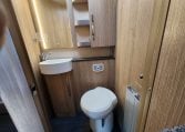 2024 Auto-Trail Frontier Delaware motorhome interior showing the bathroom.
