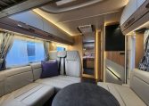 2024 Auto-Trail Frontier Delaware motorhome interior showing the passenger seatbelts.