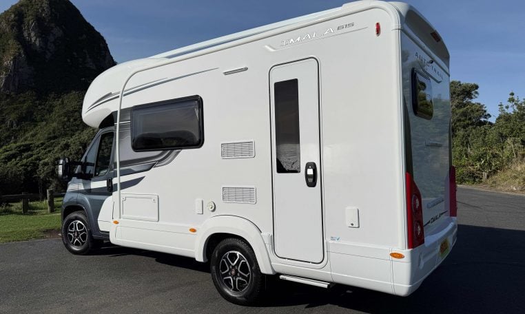 2024 Auto-Trail Imala 615 exterior view of the habitation door.