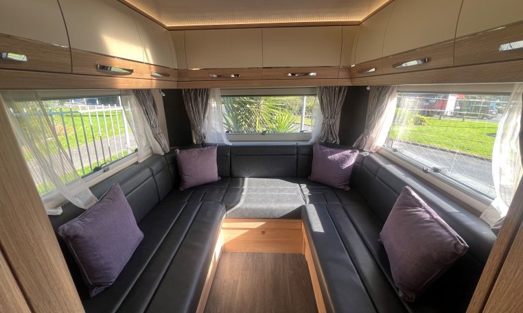 2024 Auto-Trail Frontier Scout interior view showing the spacious rear lounge.