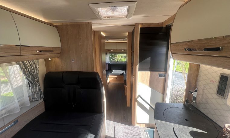 2024 Auto-Trail Frontier Scout interior view showing the skylight.