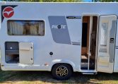 Fiat Ducato Pilote P696U exterior showing the habitation door.