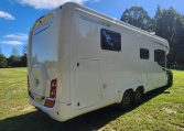 2025 Auto-Trail Comanche exterior showing the rear side and drivers' side of the motorhome.