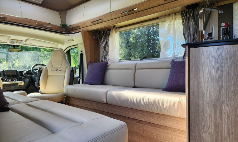 2025 Auto-Trail Comanche interior view of the motorhome living area.
