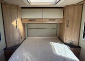 2025 Auto-Trail Frontier Comanche interior view of the overhead storage in the bedroom.