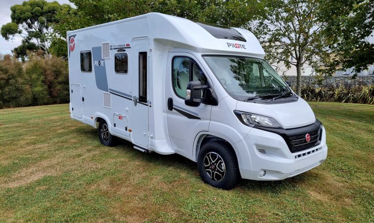 2025 Fiat Ducato Pilote P650C motorhome exterior view showing the driver's side.