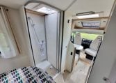 2025 Fiat Ducato Pilote P650C motorhome interior view showing the underbed storage.