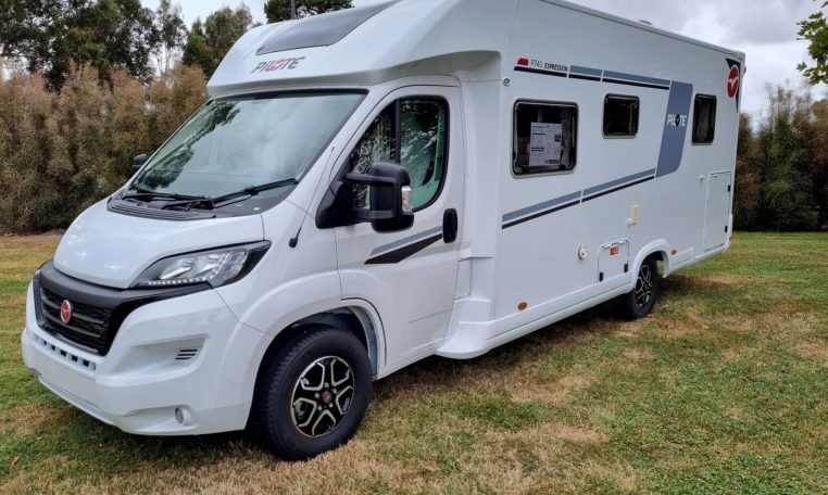 Fiat Ducato Pilote P740FC motorhome exterior profile view.